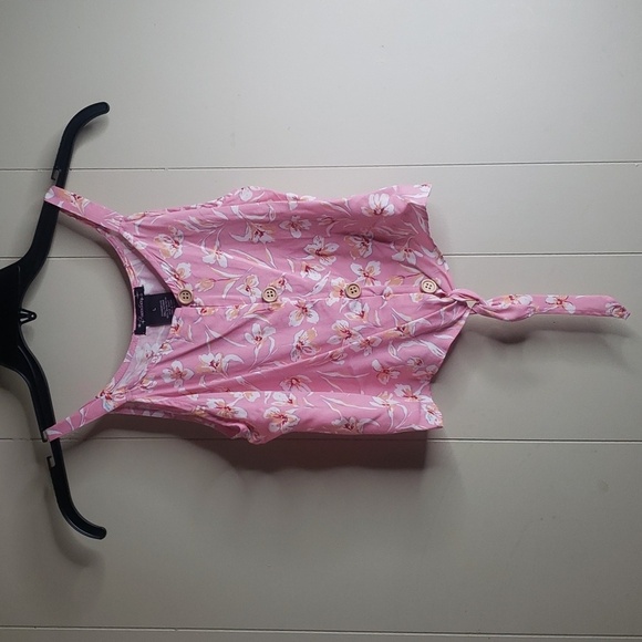 Girls Swat Fame 2 Piece Tank & Short  Set Pink Floral - Xtraordinary - Picture 7 of 8